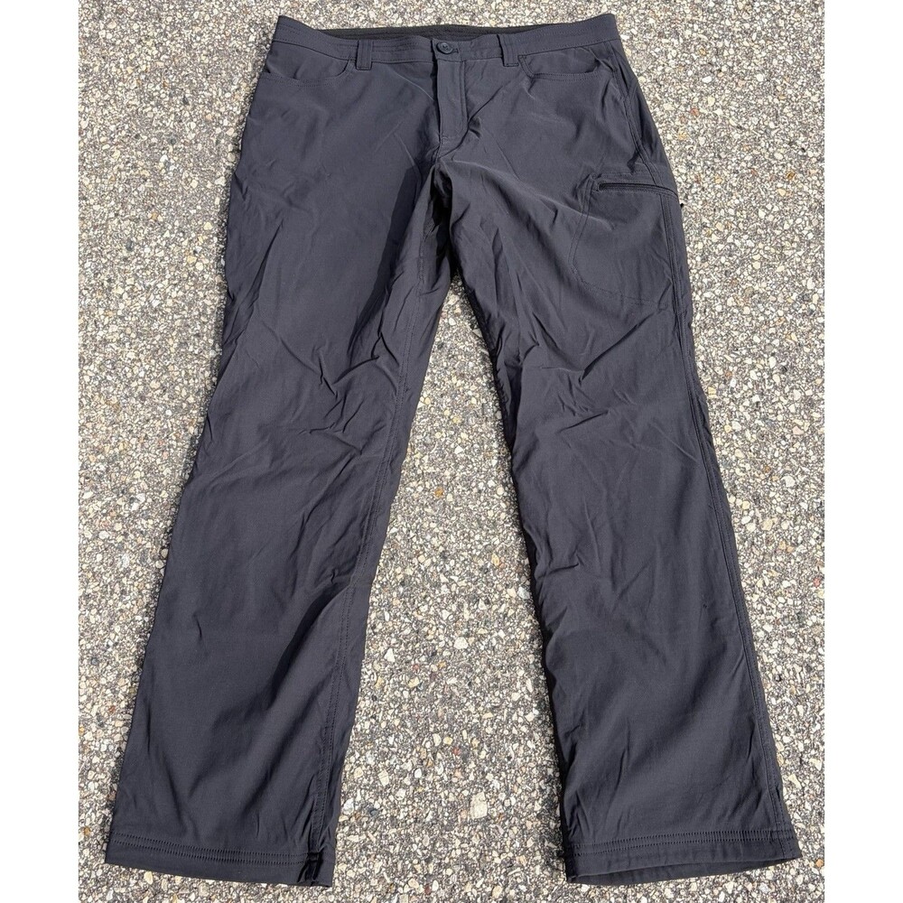 Eddie Bauer Hiking Pants Womens Size 12 Black Fleece Lined Stretch Cargo Outdoor